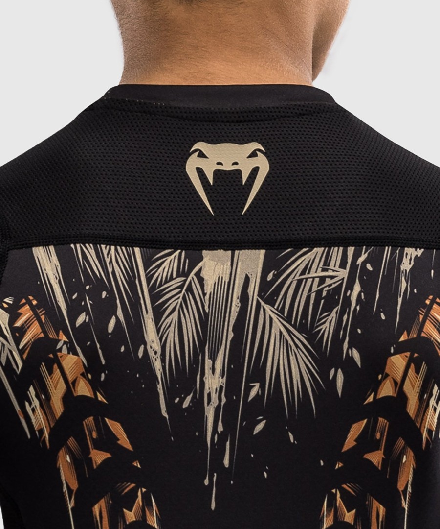 venum tiger kids rashguard met korte mouwen - zwartneonoranje
