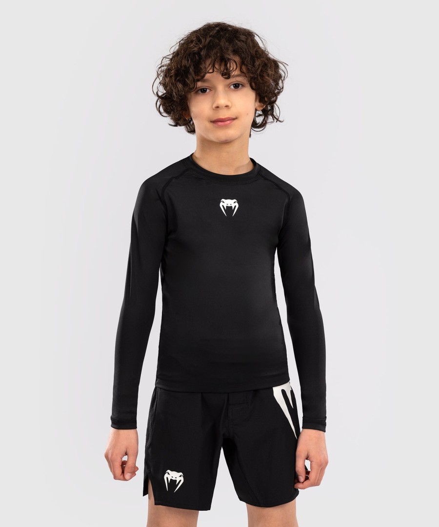 venum contender kids rashguards met lange mouwen - zwart