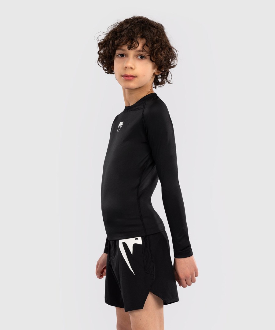 venum contender kids rashguards met lange mouwen - zwart