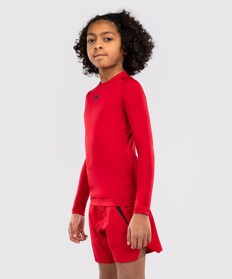 venum contender kids rashguards met lange mouwen - kersenrood