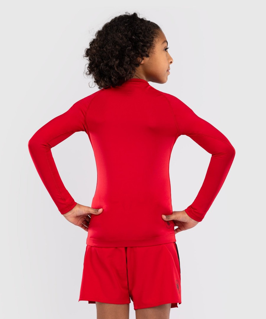 venum contender kids rashguards met lange mouwen - kersenrood