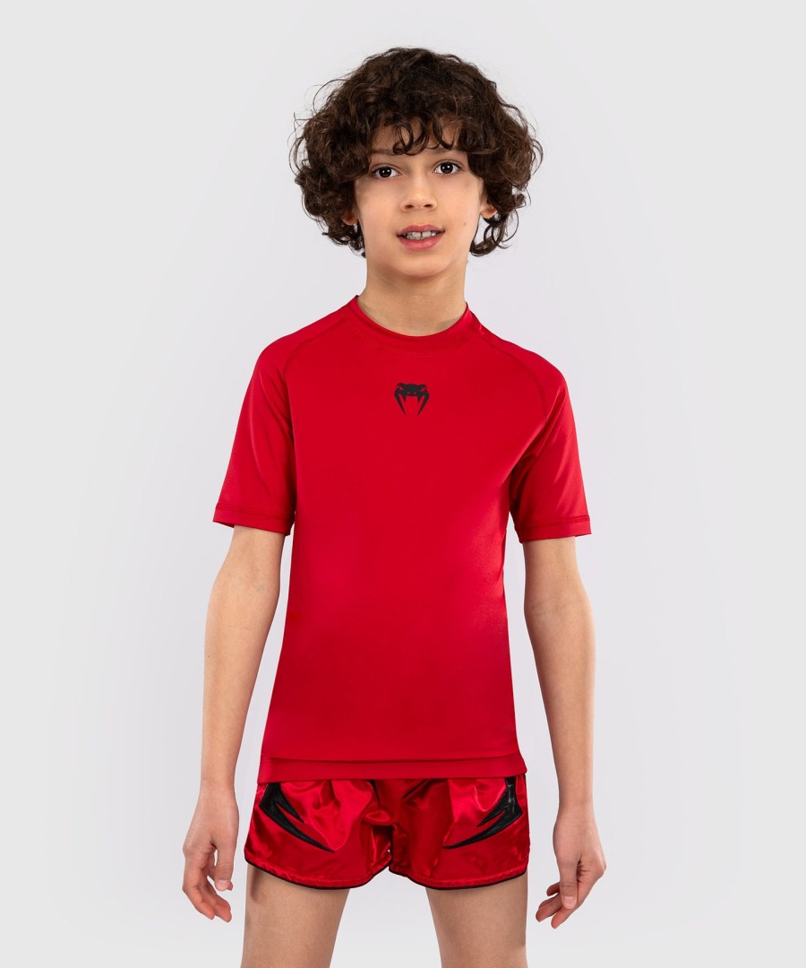 venum contender kids rashguards met korte mouwen - kersenrood