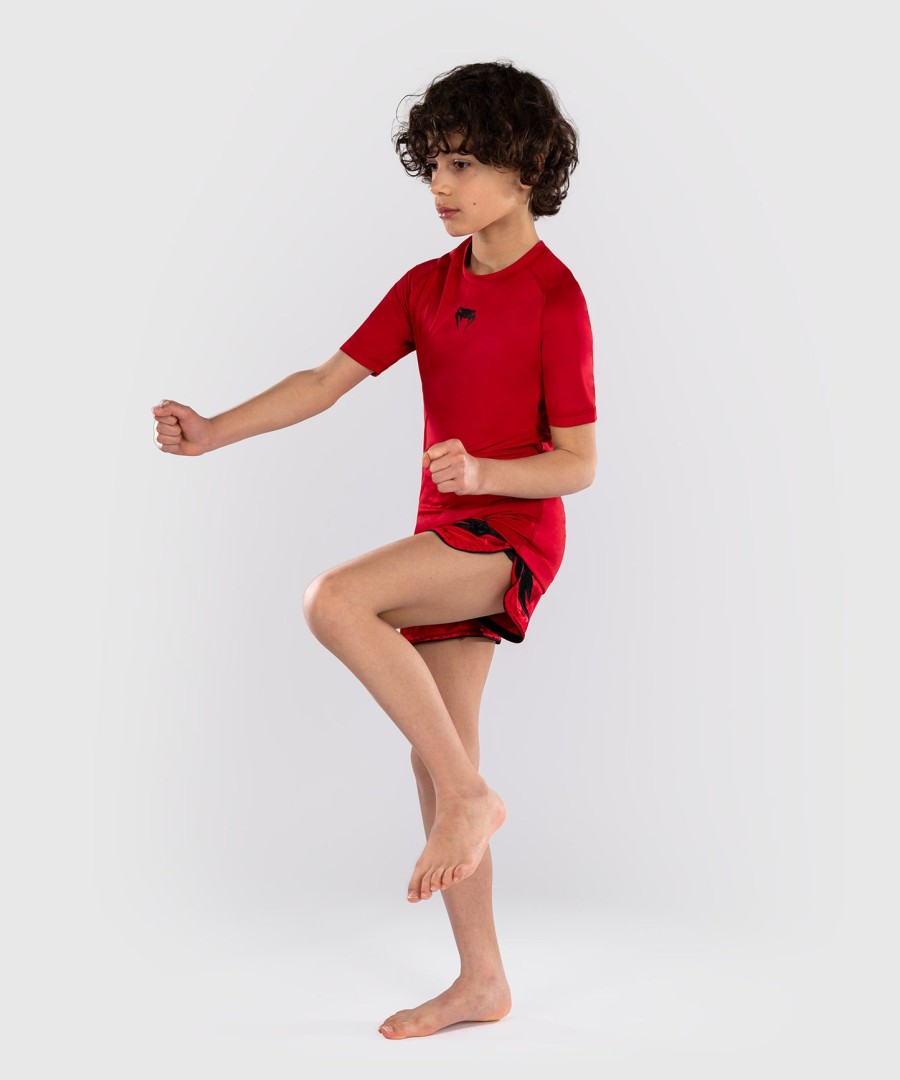 venum contender kids rashguards met korte mouwen - kersenrood