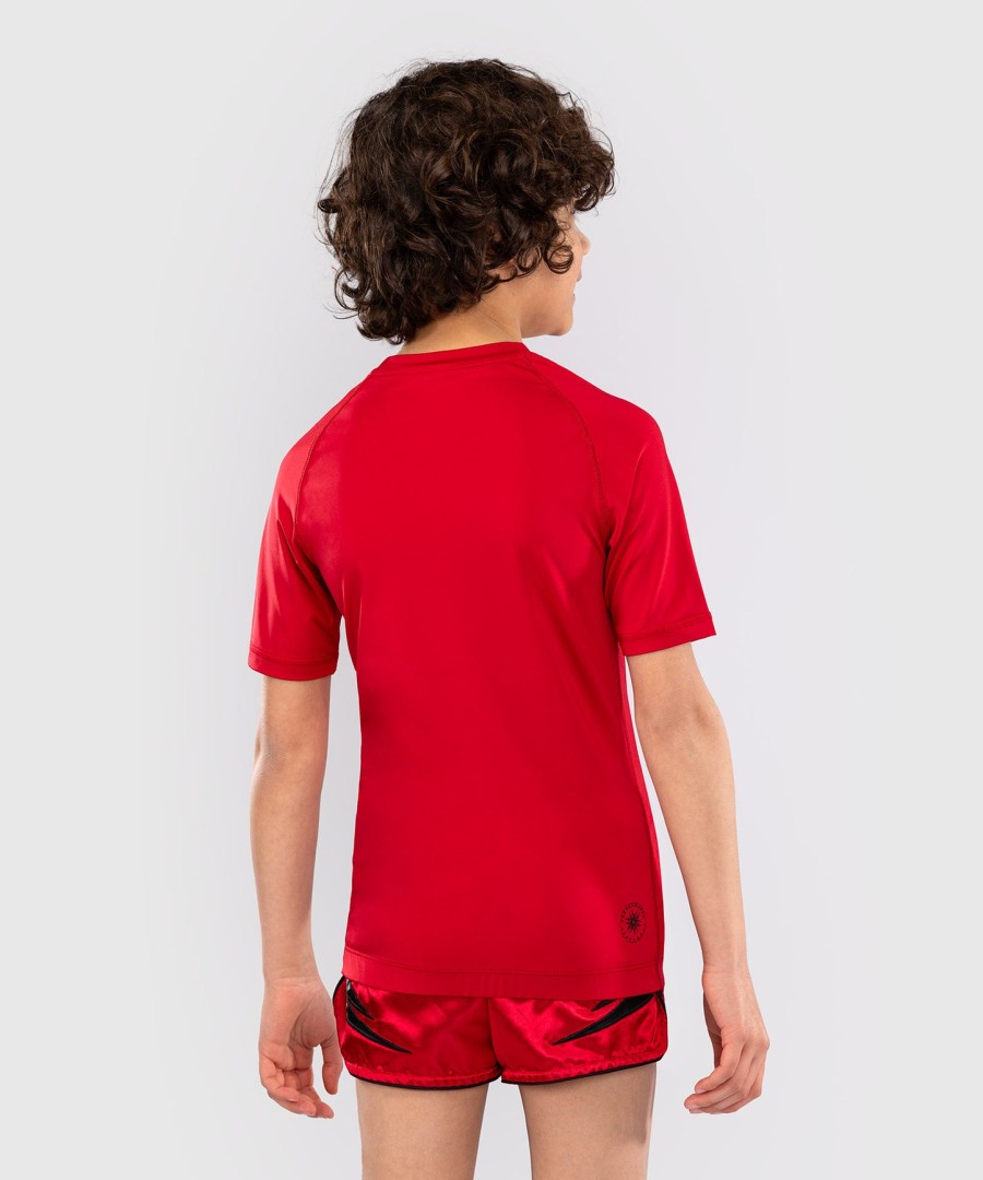 venum contender kids rashguards met korte mouwen - kersenrood