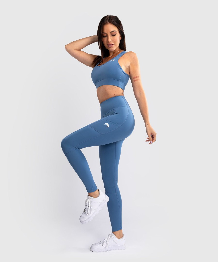 venum essential performance leggings voor dames - stormblauw