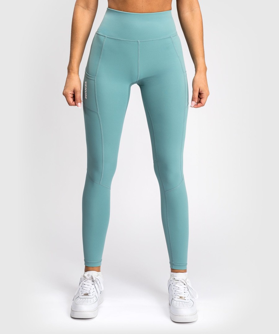 venum essential performance leggings voor dames - aquagroen