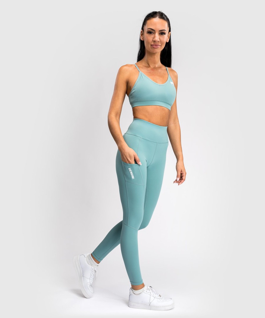venum essential performance leggings voor dames - aquagroen
