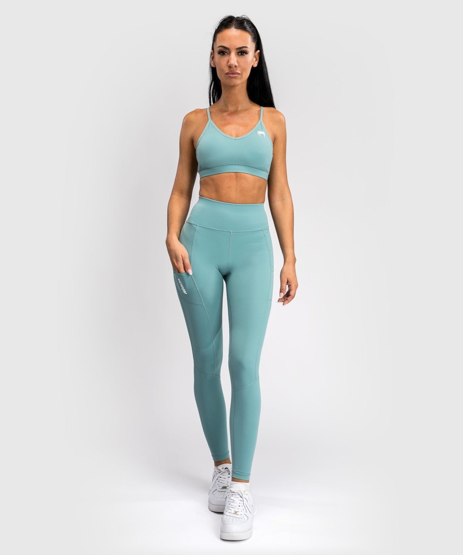 venum essential performance leggings voor dames - aquagroen