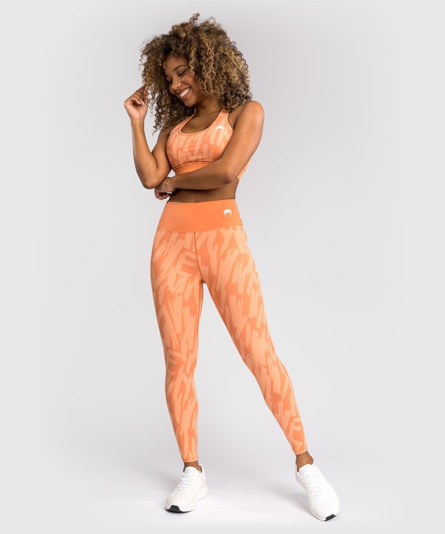 venum graffiti dameslegging met lange pijpen - fluweel abrikoos
