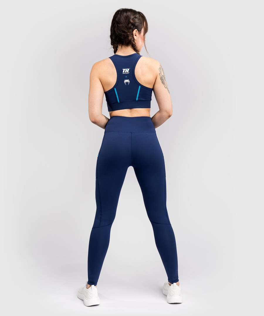 venum x top rank original dameslegging met lange pijpen - marineblauw