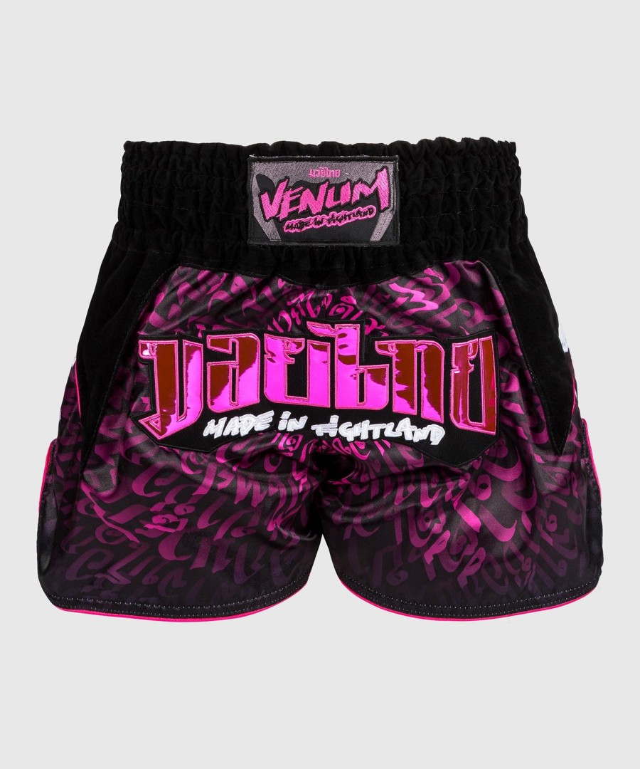 venum attack muay thai short - zwartroze