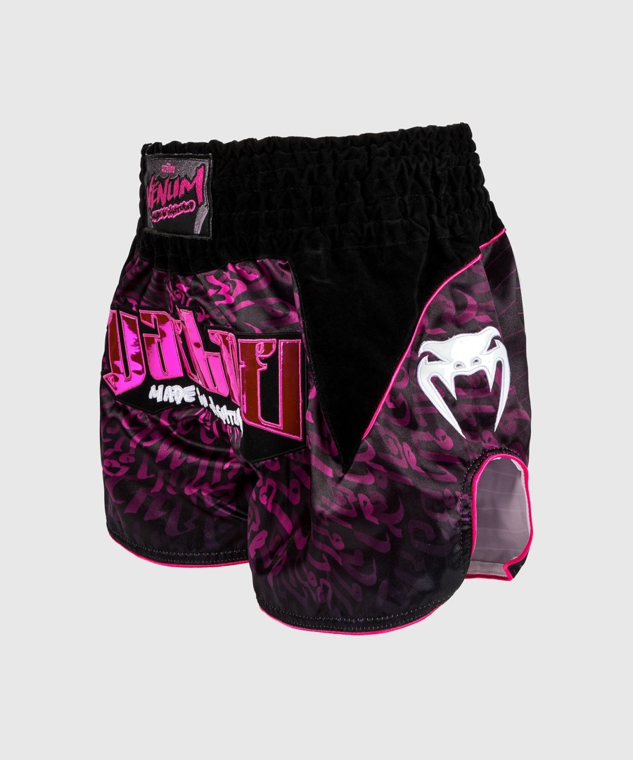 venum attack muay thai short - zwartroze
