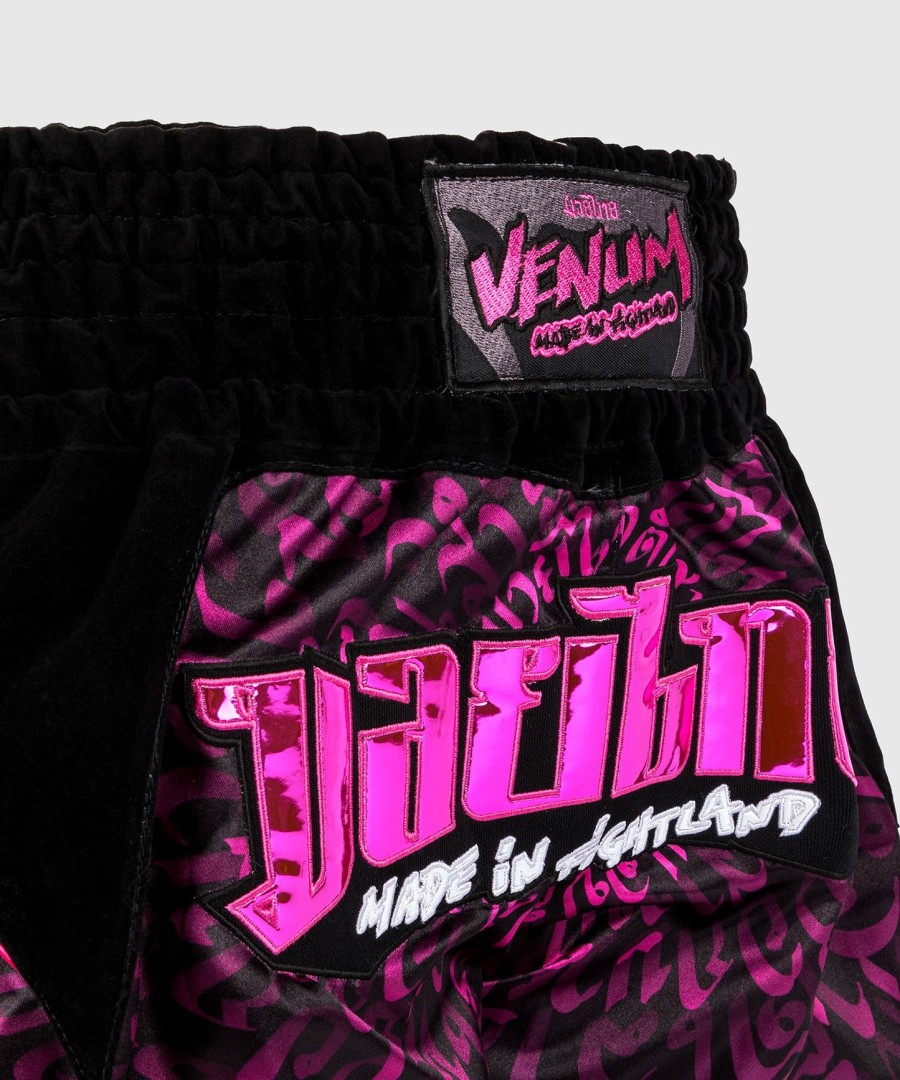 venum attack muay thai short - zwartroze