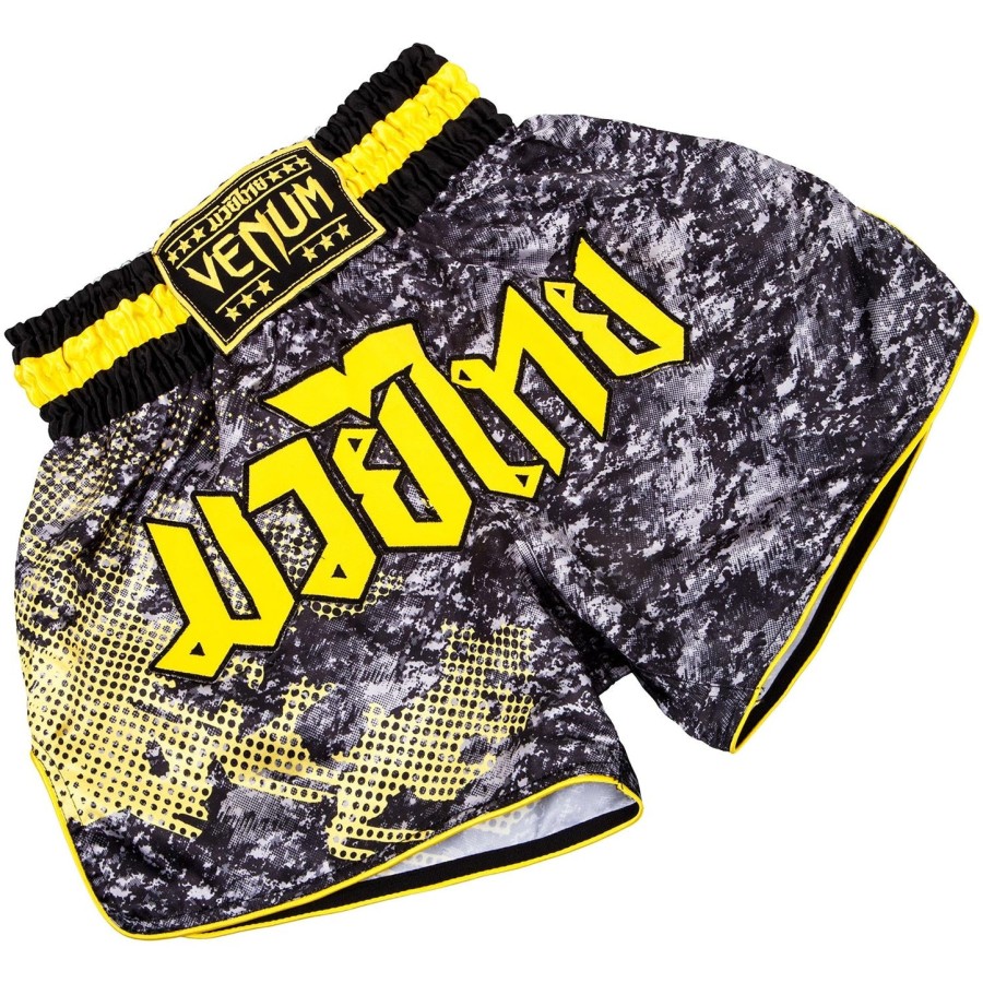 venum tramo muay thai shorts - zwartgeel