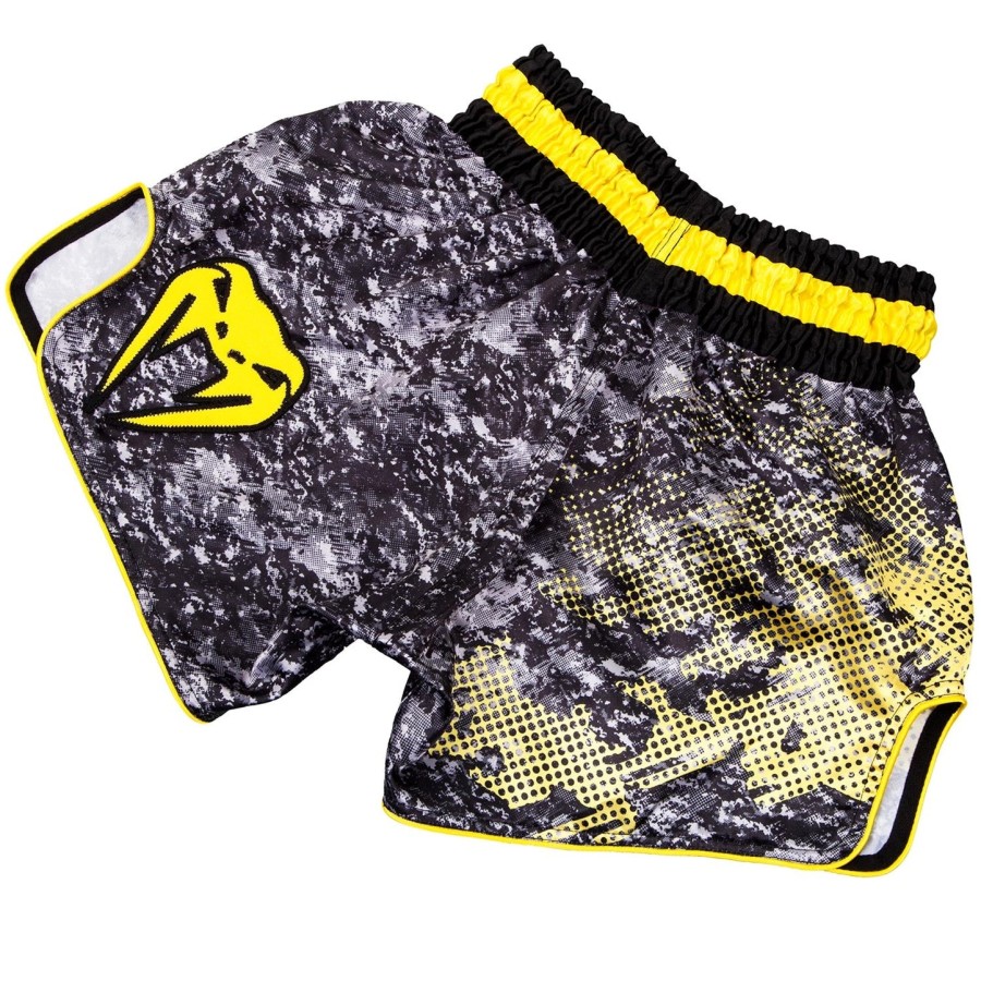 venum tramo muay thai shorts - zwartgeel