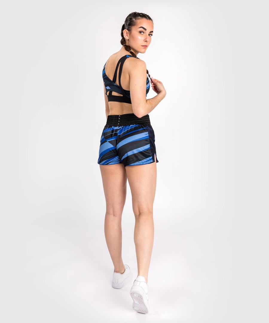 venum abyss muay thai shorts voor dames - schaduwblauw