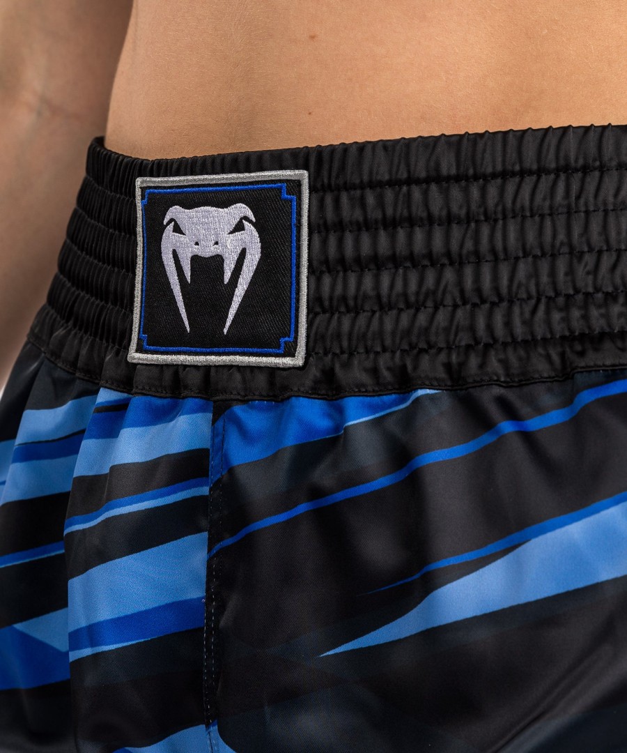 venum abyss muay thai shorts voor dames - schaduwblauw
