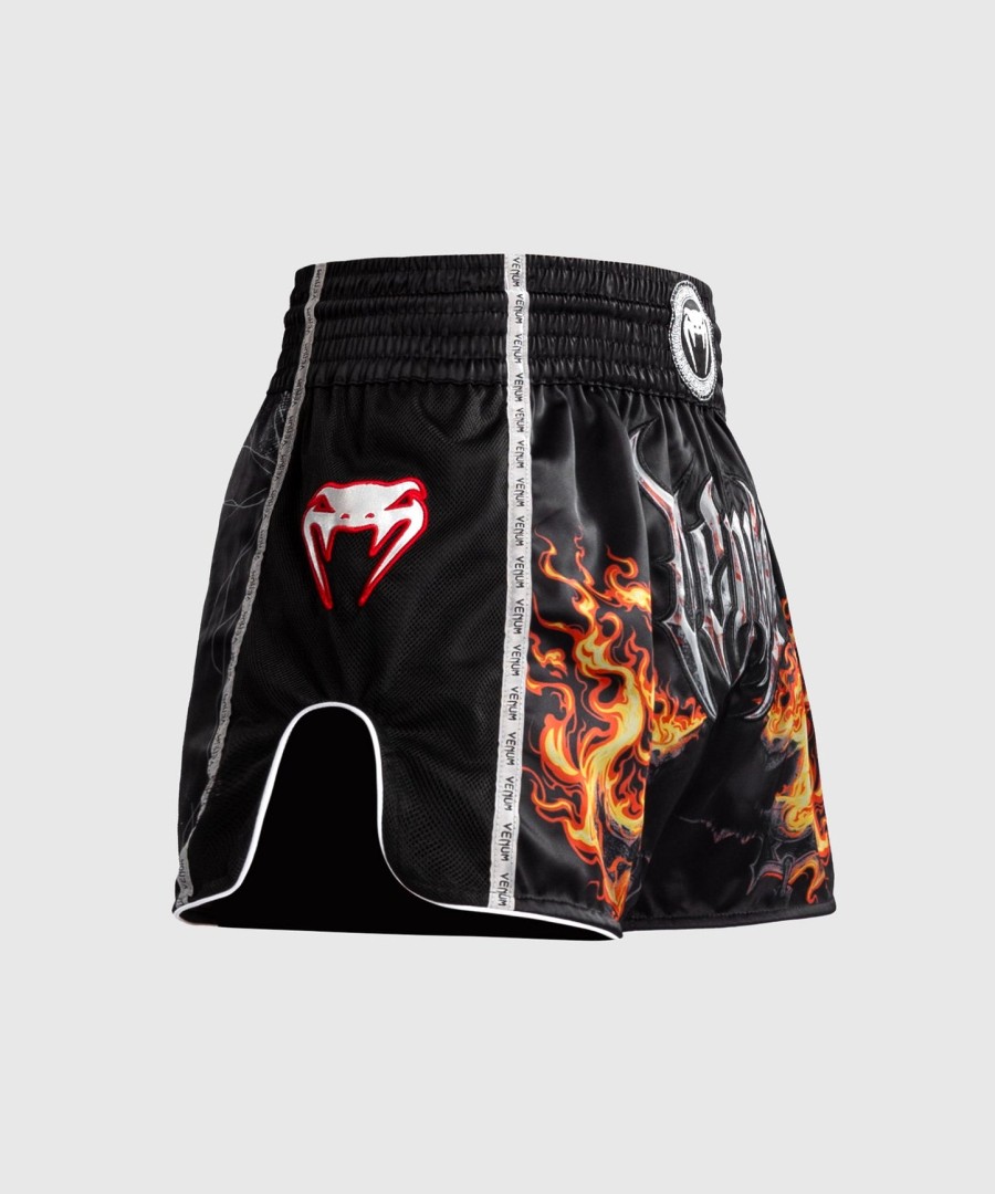 venum gladiator 5.0 muay thai shorts - zwartneonoranje
