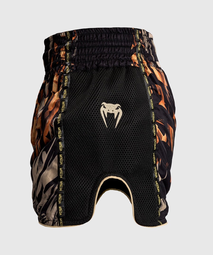 venum tiger muay thai shorts - zwartneon oranje