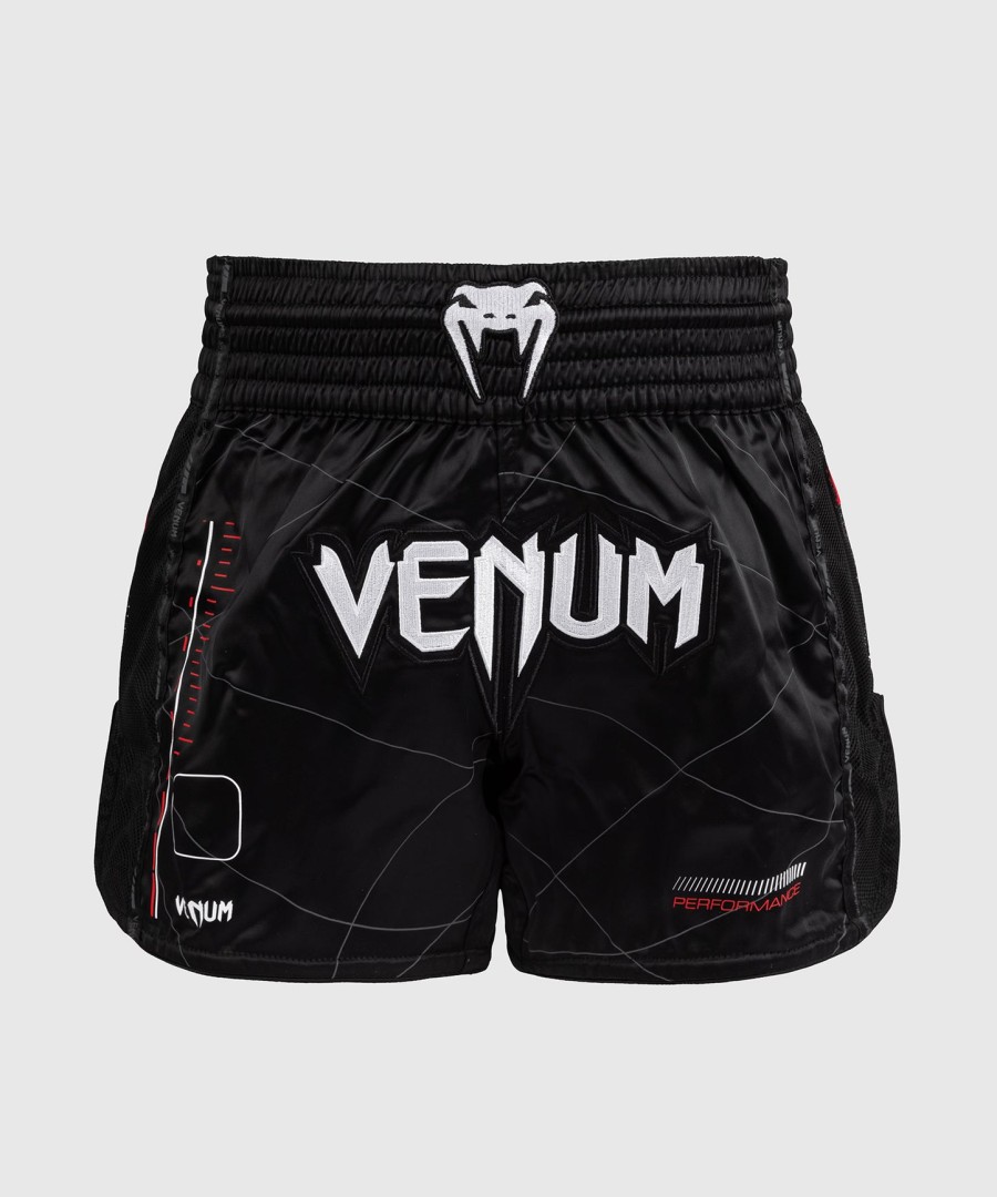 venum tactical xt muay thai shorts - zwartvuurrood