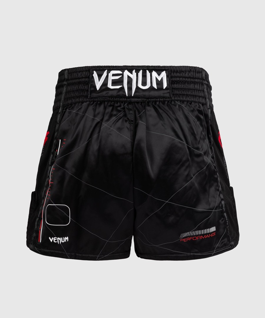 venum tactical xt muay thai shorts - zwartvuurrood