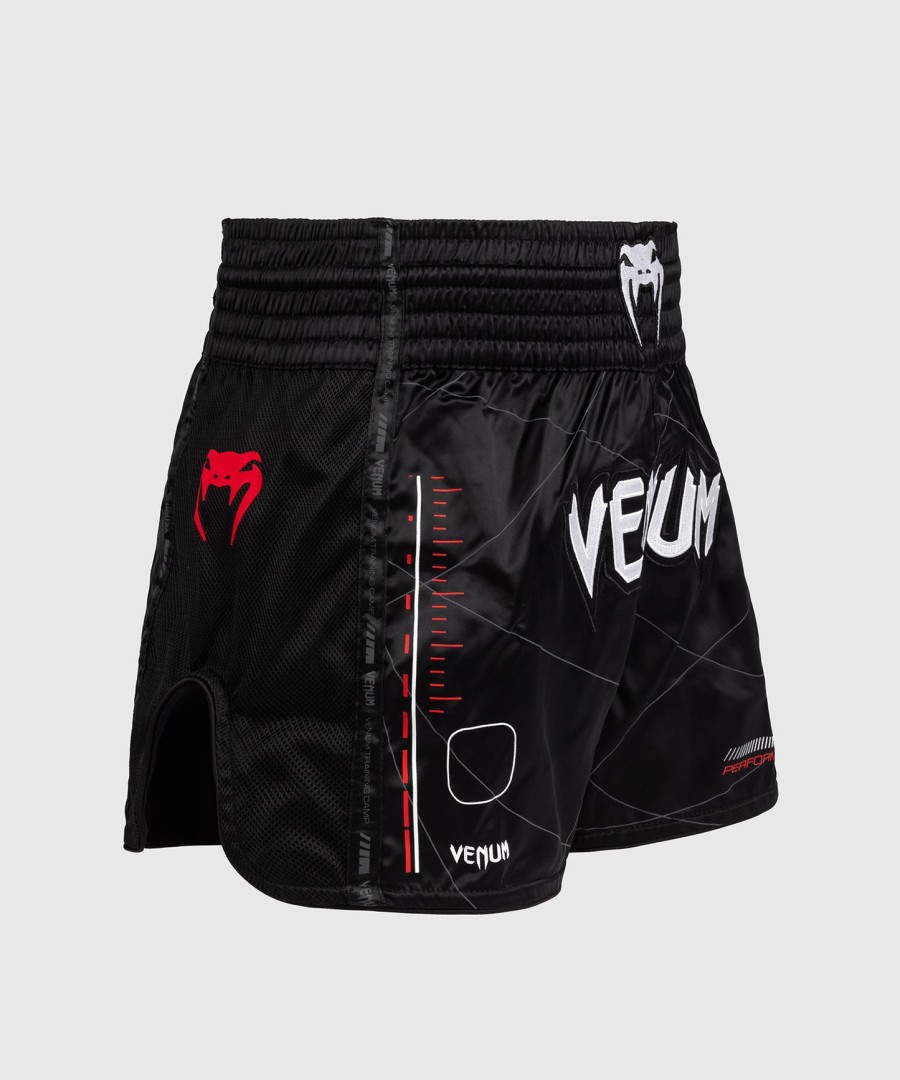 venum tactical xt muay thai shorts - zwartvuurrood