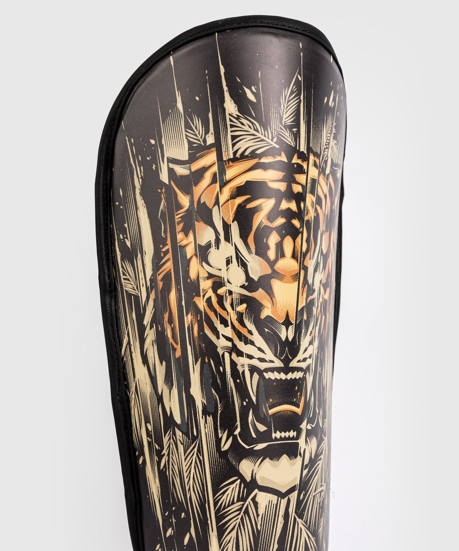 venum tiger kinderscheenbeschermers - zwartneonoranje