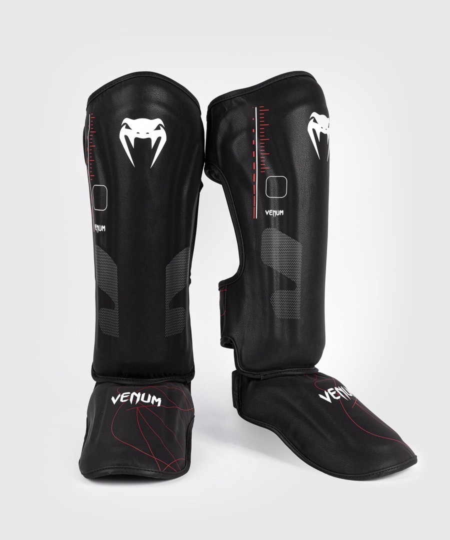 venum tactical xt scheenbeschermers - zwartvuurrood