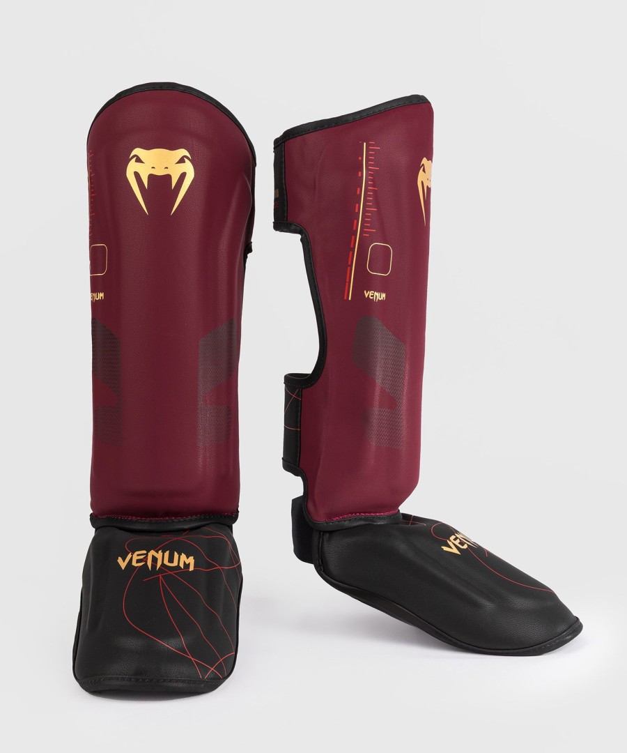 venum tactical xt scheenbeschermers - zwartbordeauxgoud