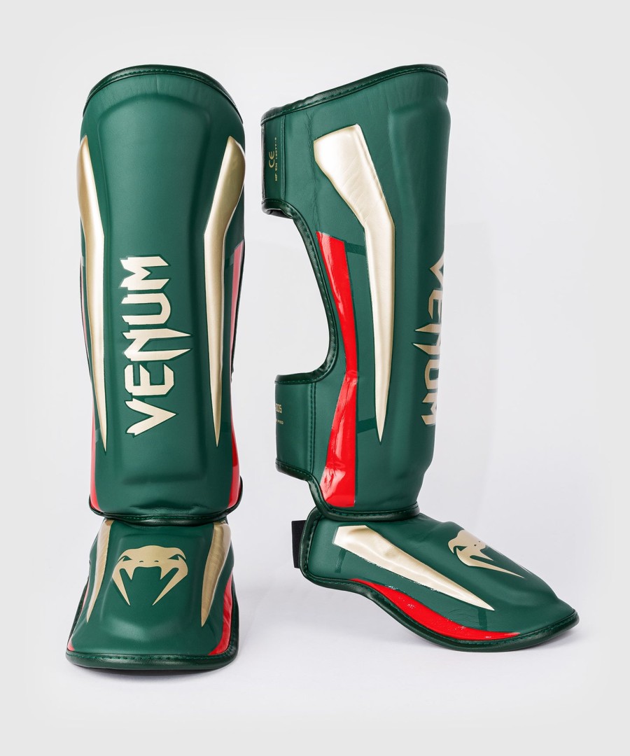 venum elite scheenbeschermers - groen - speciale editie