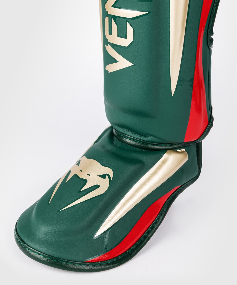 venum elite scheenbeschermers - groen - speciale editie
