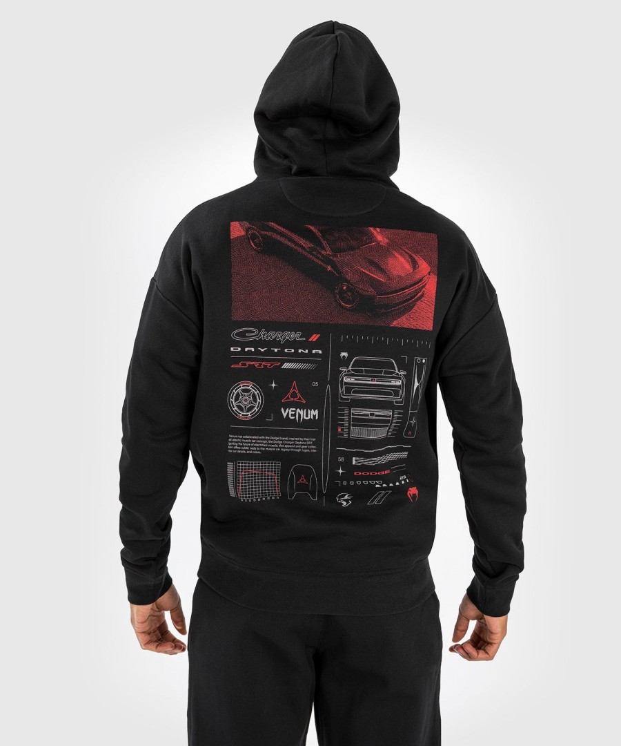 venum x dodge banshee unisex pullover hoodie met print - zwart