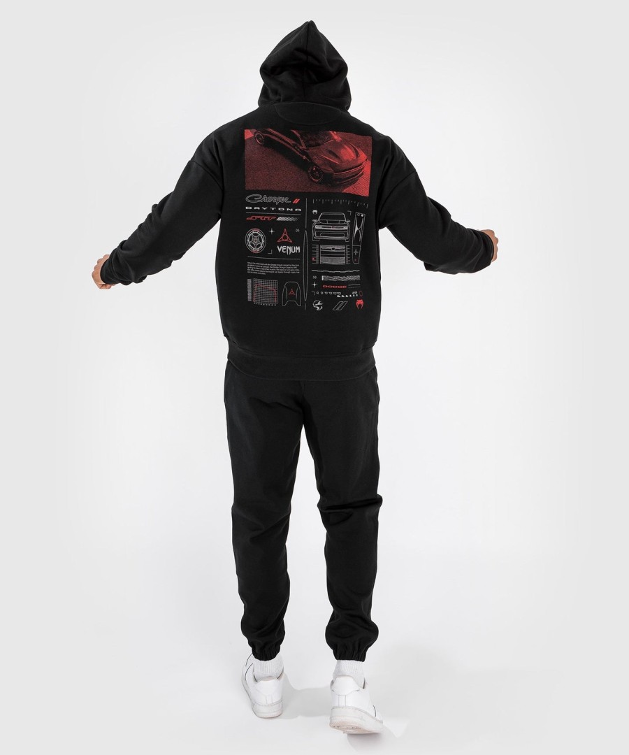 venum x dodge banshee unisex pullover hoodie met print - zwart