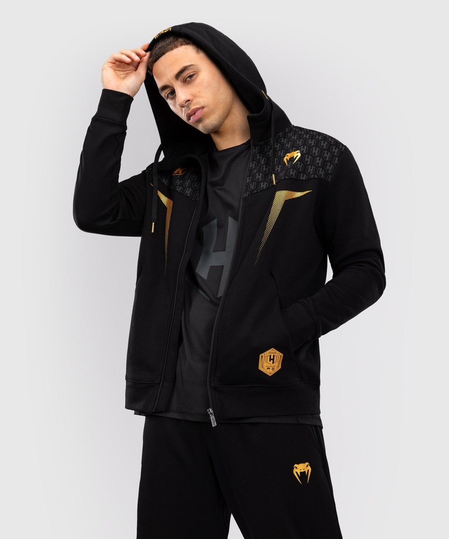 fk x venum hexagone mma hooded jacket - zwartgoud