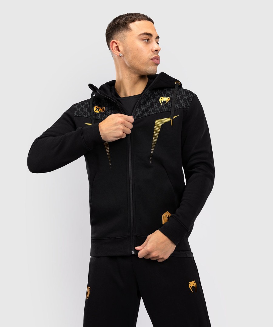 fk x venum hexagone mma hooded jacket - zwartgoud