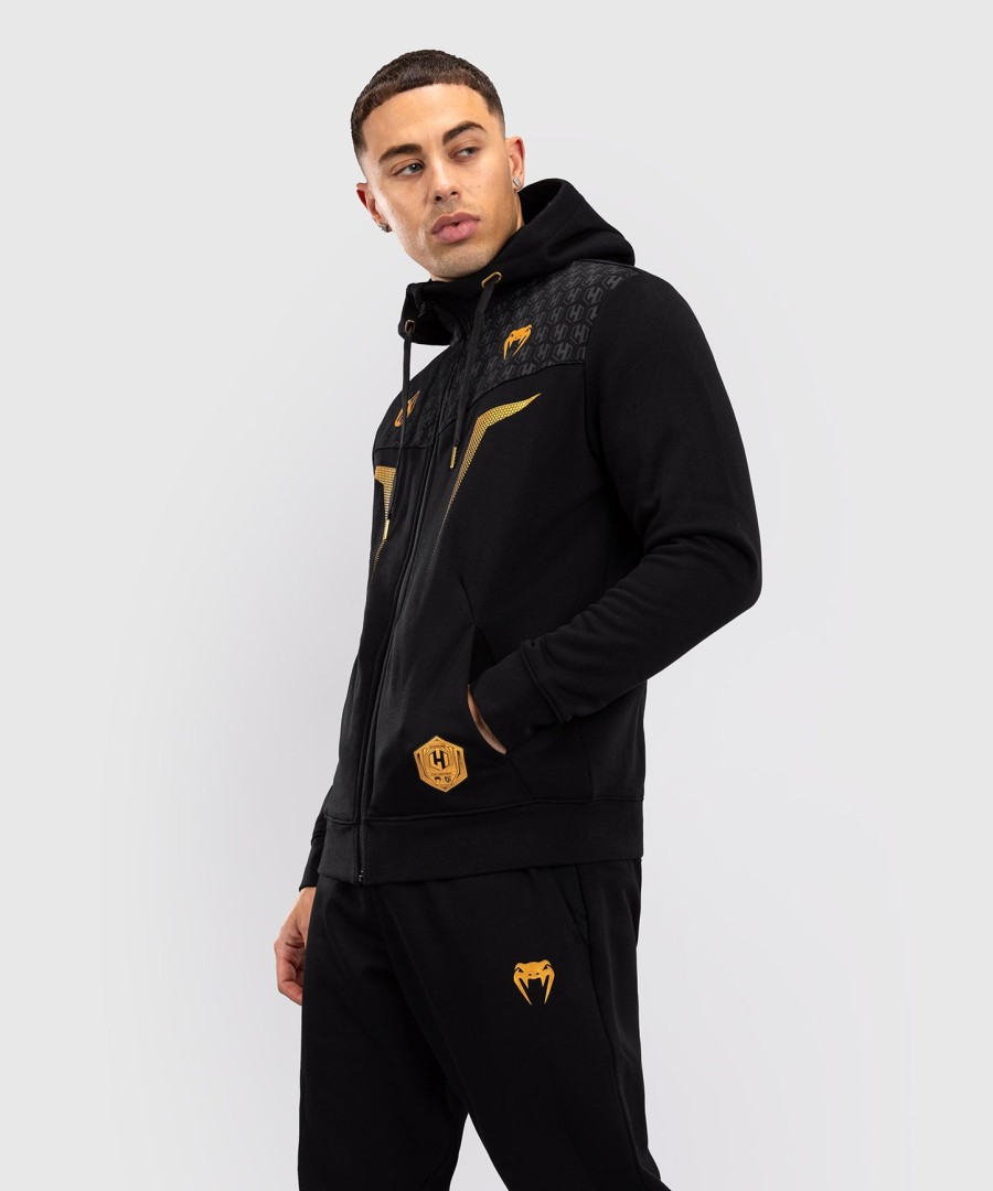 fk x venum hexagone mma hooded jacket - zwartgoud