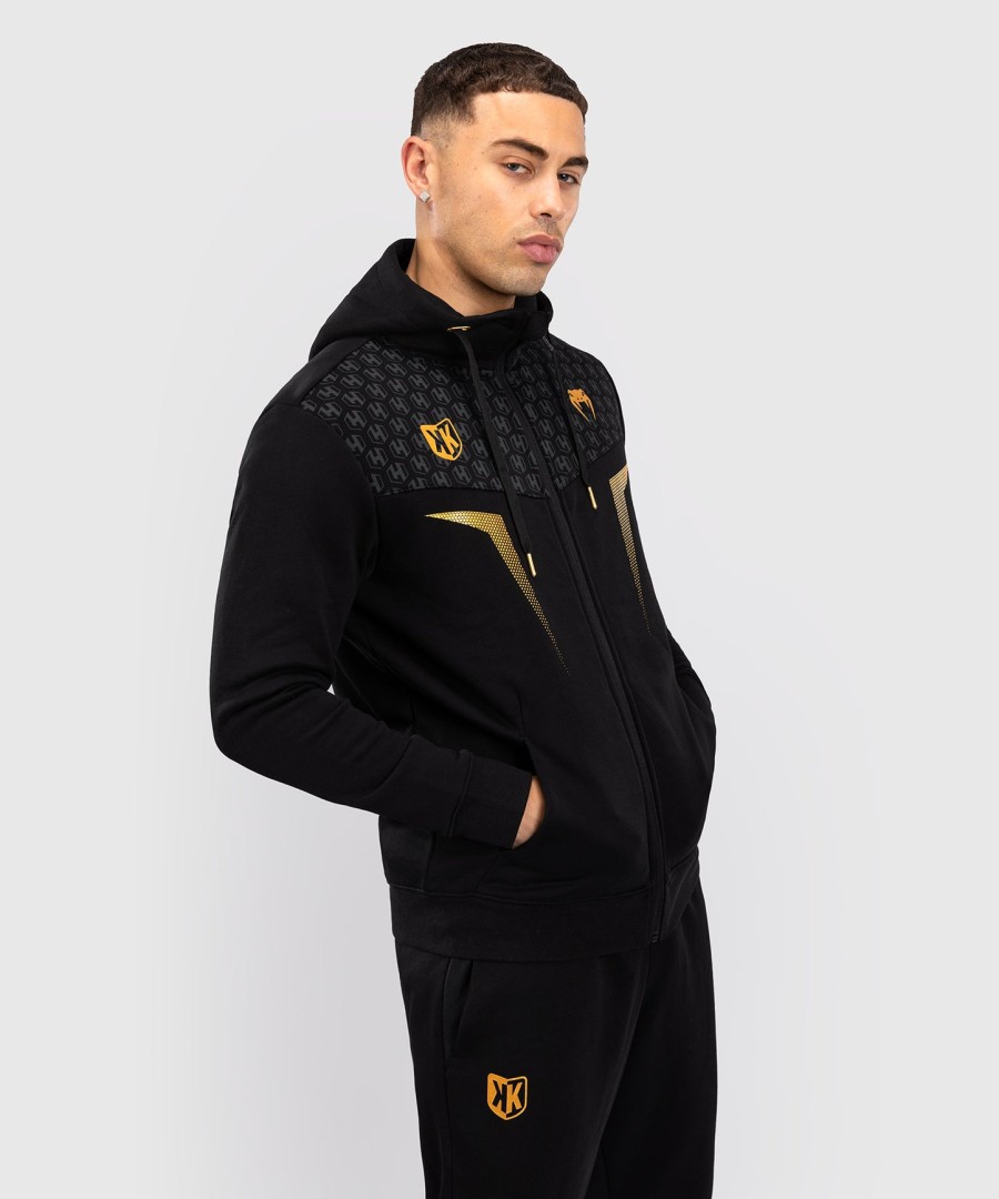 fk x venum hexagone mma hooded jacket - zwartgoud