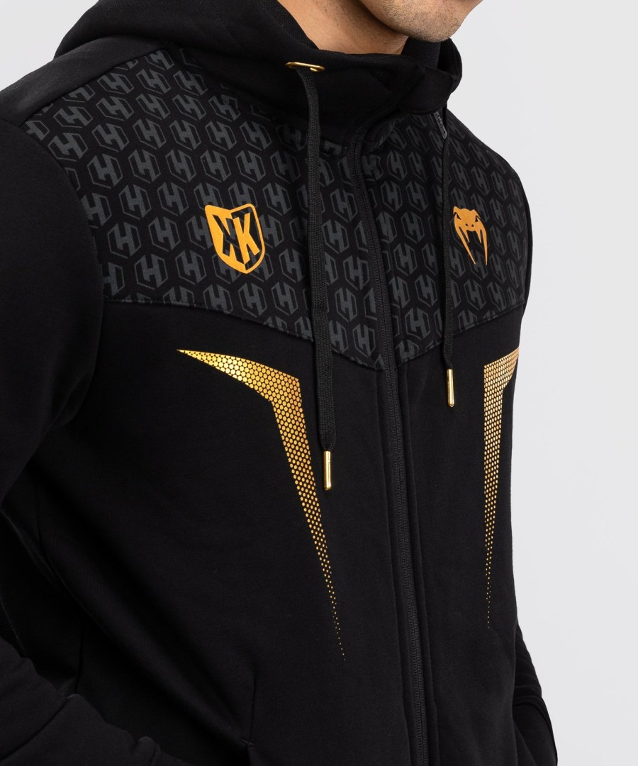 fk x venum hexagone mma hooded jacket - zwartgoud