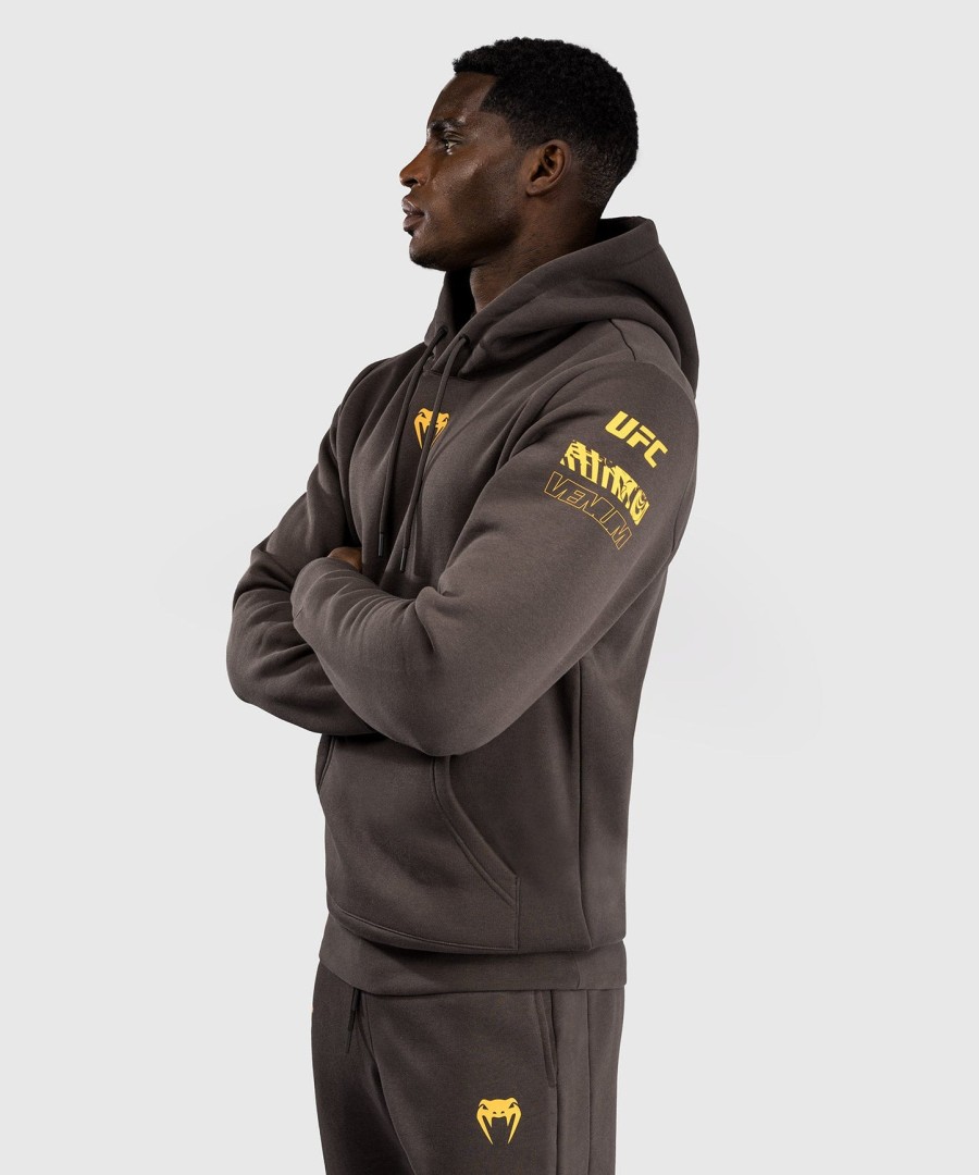 ufc fusion by venum fight week heren hoodie - effen aardebruin
