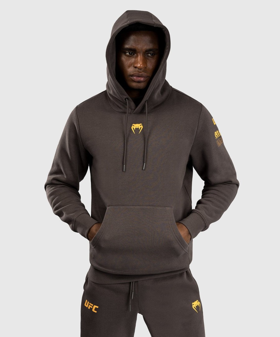 ufc fusion by venum fight week heren hoodie - effen aardebruin