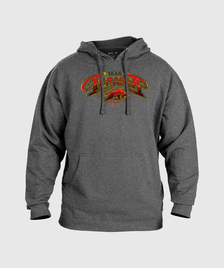 heren ufc ongeëvenaard door venum heather grey ilia topuria hoodie