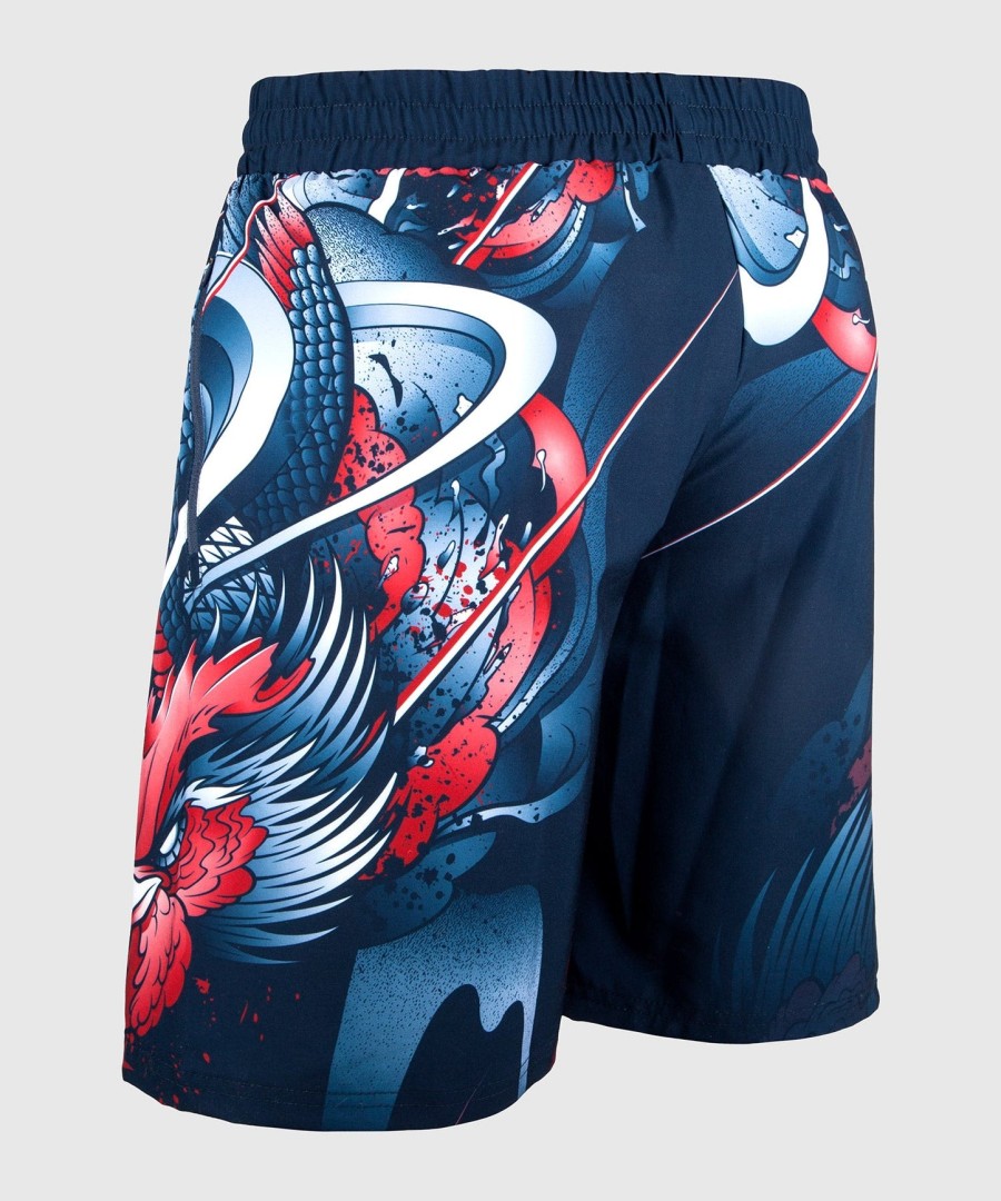 venum rooster trainingsshorts - marineblauworanje