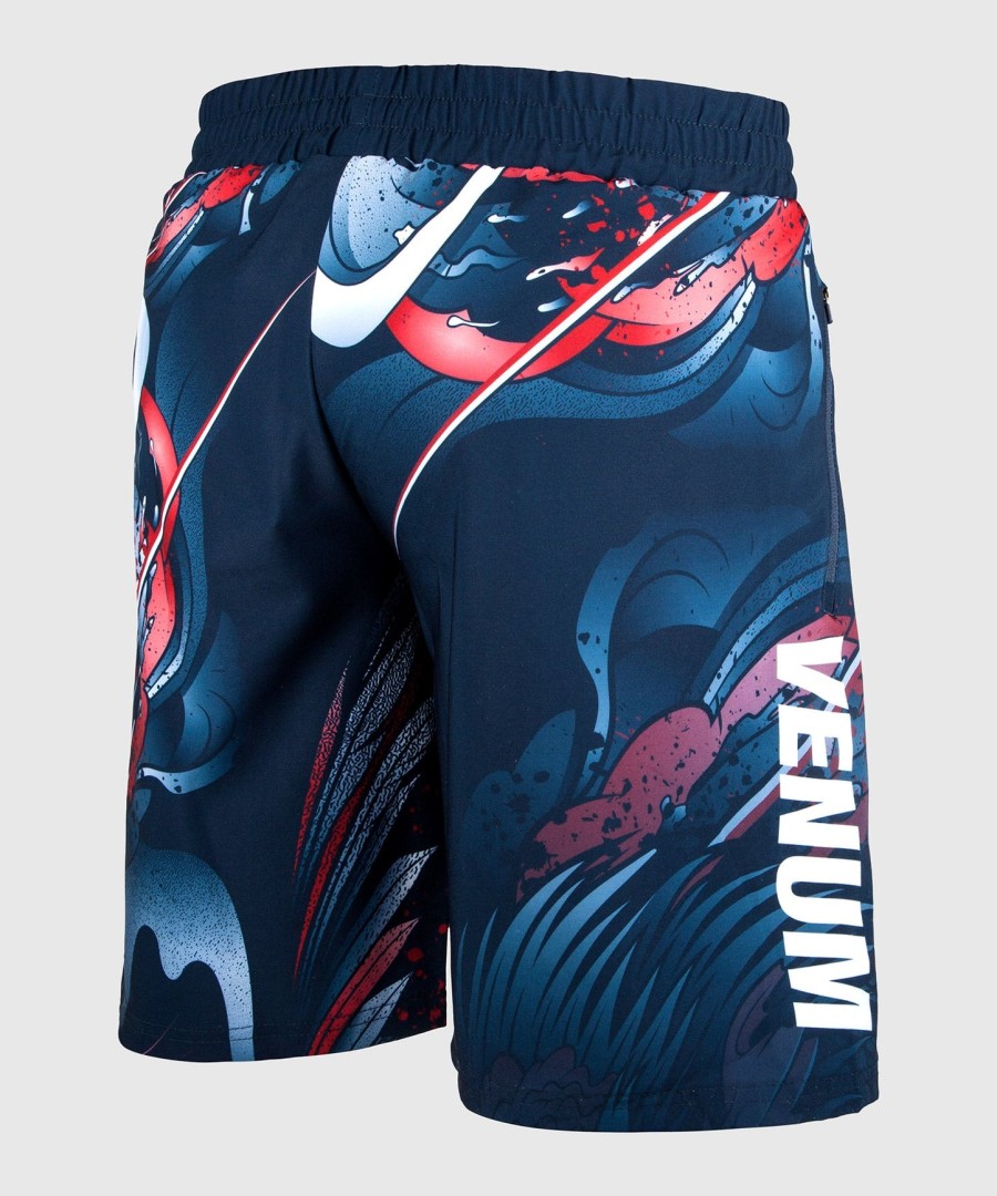 venum rooster trainingsshorts - marineblauworanje