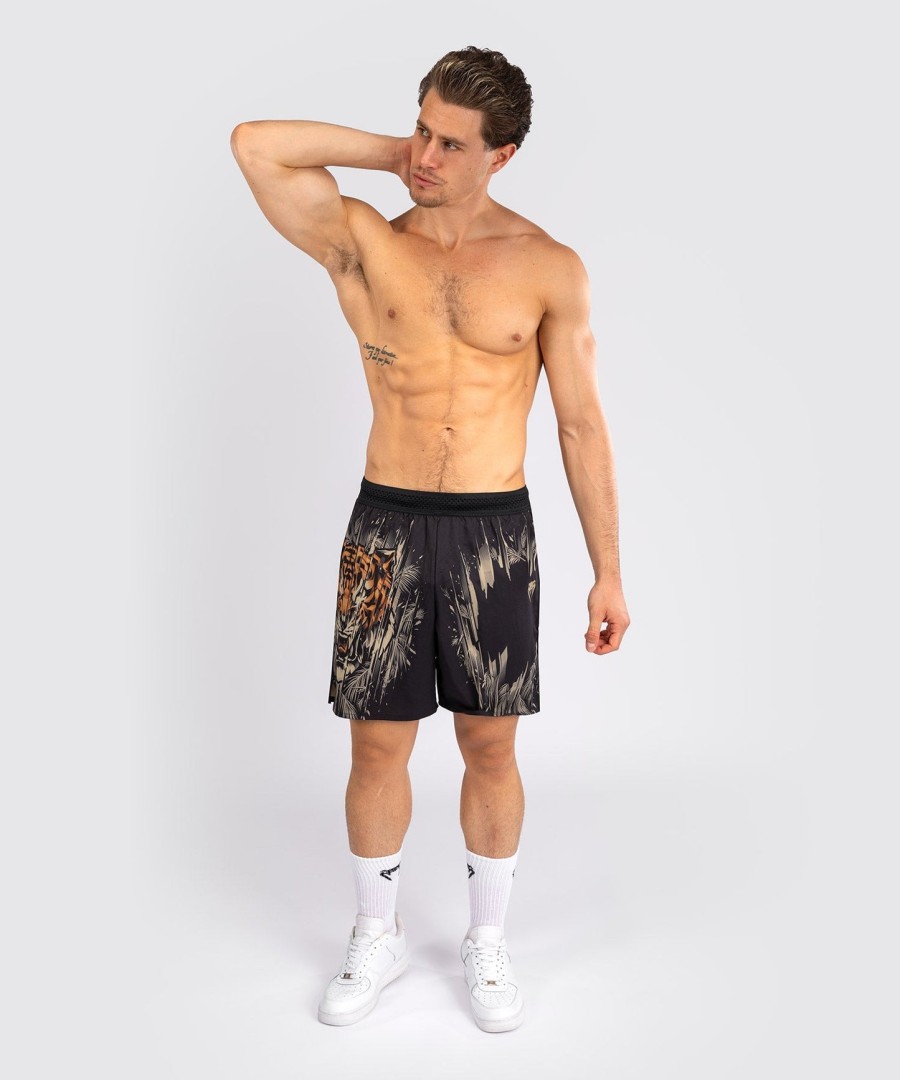 venum tiger trainingsshorts voor heren - zwartneonoranje