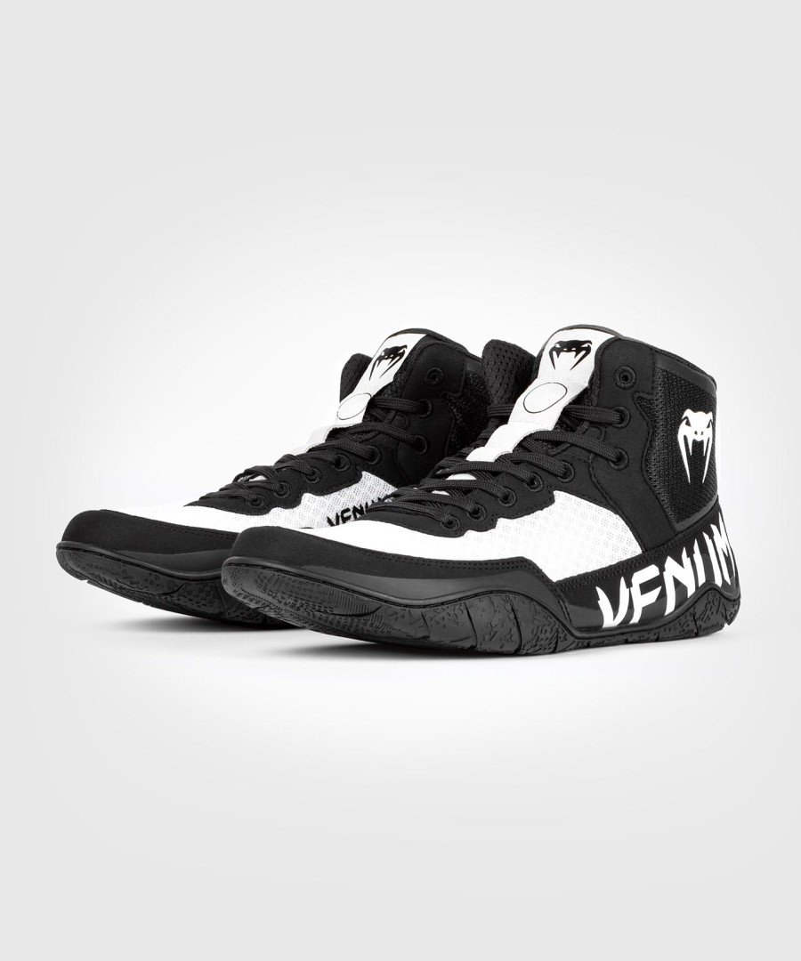 venum elite worstelschoenen - zwartwit