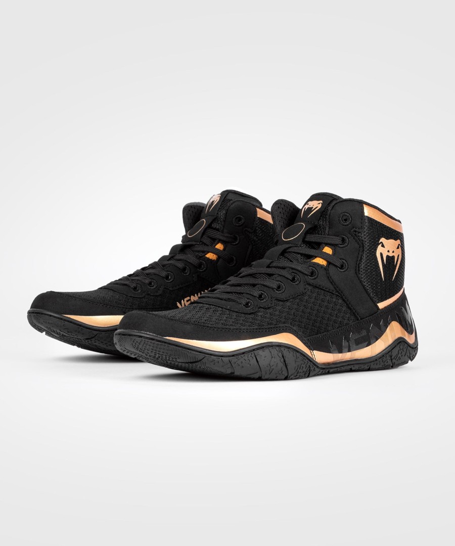 venum elite worstelschoenen - zwartbrons