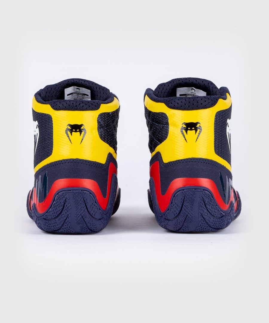 venum elite worstelschoenen - blauwgeel