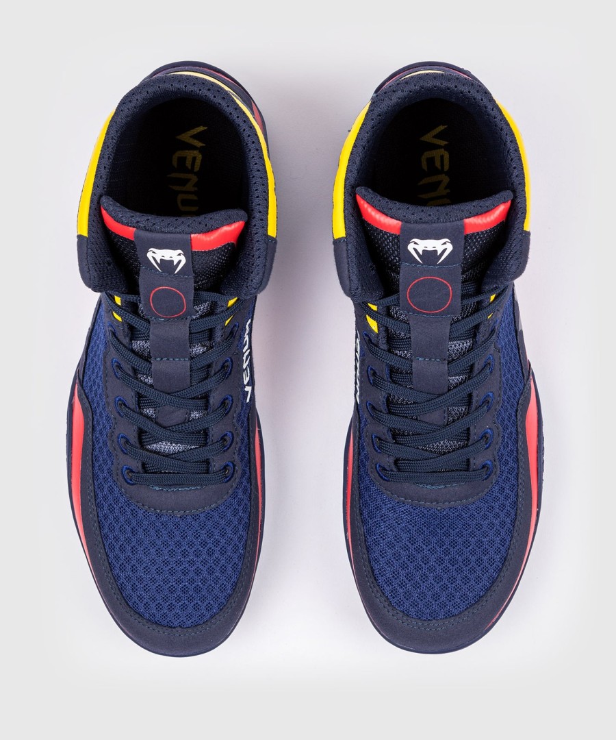 venum elite worstelschoenen - blauwgeel
